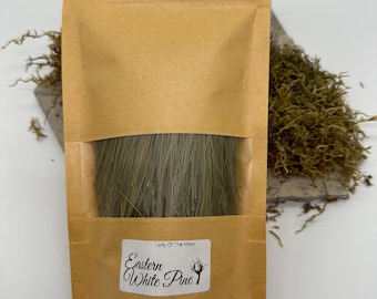 PINO BLANCO Canadiense - Cosechado / Secado al aire / Incienso / Popurrí / Siempre verde / Té / Jarabe / Para regalar / Sostenible / Cosechado de manera sostenible