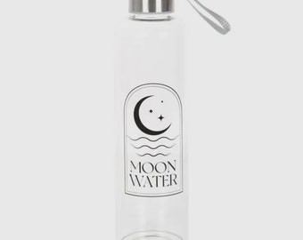 Moon Water wiederverwendbare Glaswasserflasche