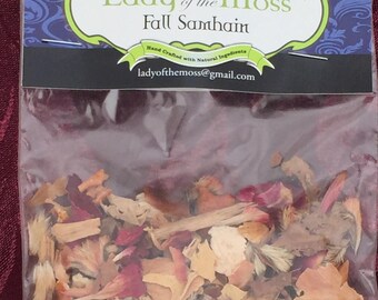 Fall Samhain loose incense burning sage blend