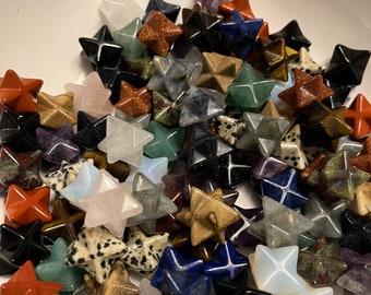 Assorted Mini Merkaba Star - Raw - Shine- Crystal - Gemstone