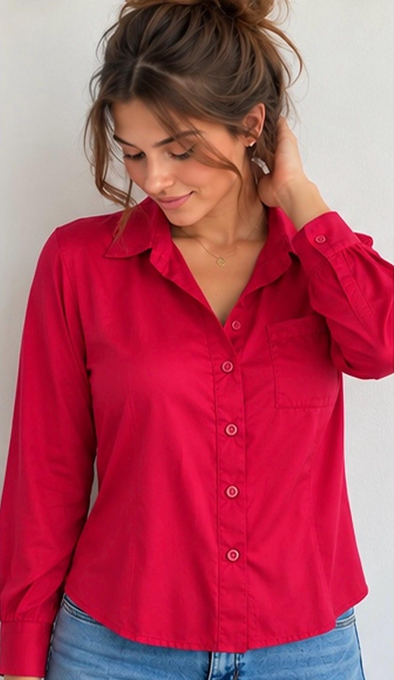 Diane von Furstenberg, Vtg 80s/90s DVF Diane von Furstenberg Silk Button Down Blouse. Hot Pink Fuchsia.Large