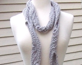 Knitting Pattern - In The Loop Scarf, skinny scarf, knit lace quick knit PDF pattern, in English Only