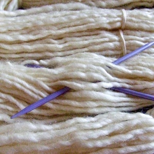 Handspun NZ Romney Chunky Weight Singles wool yarn, 100 gr/3.5 ozs. knit, crochet, weave, felt, dye, tapestry