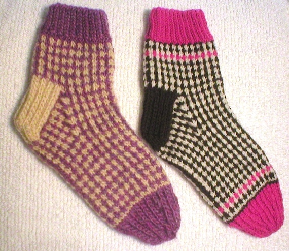 Knitting Pattern Honeycomb Tweed Socks Knit Slip Stitch Women S Socks Kraemer Yarns Chunky And Heavy Worsted Options Pdf Pattern