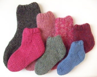 Knitting Pattern - Fulled Family Booties, knit fulled felted children's, women's, and men's slipper sock PDF pattern, in English Only