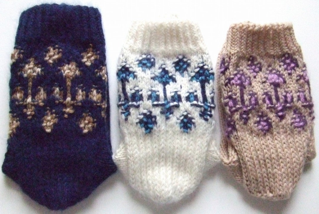 Wintern Pattern Socks Knitting Pattern – Winter Garden Socks, Ladies' Women's Knit Color ...