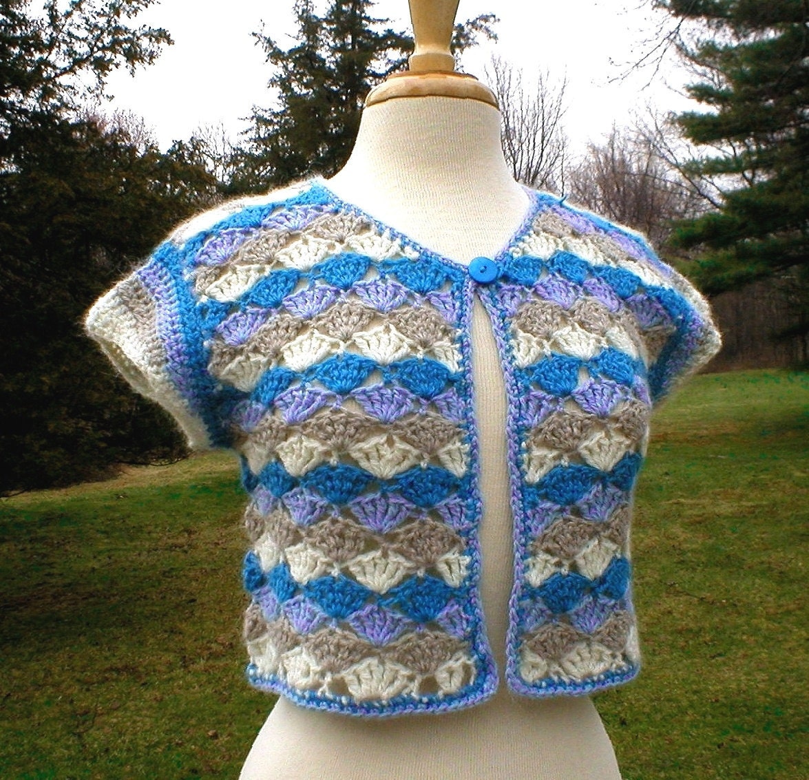 Crochet Pattern-cap-sleeve Summer Cardigan Crochet Sweater - Etsy