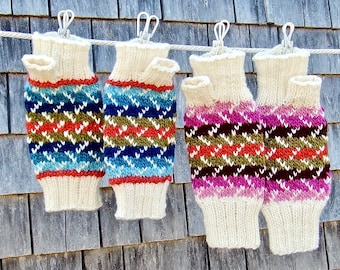 Hand knitting Pattern – Festivity Fingerless Mitts, ladies women's muffatees half gloves hand warmers, PDF pattern