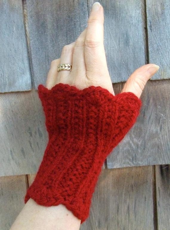 Knitting Pattern Twin Rib Warmer Set Knit Neck Warmer Wristlets Set Pattern Knit Fingerless Gloves Pattern Eco Cloud Women Pdf Pattern
