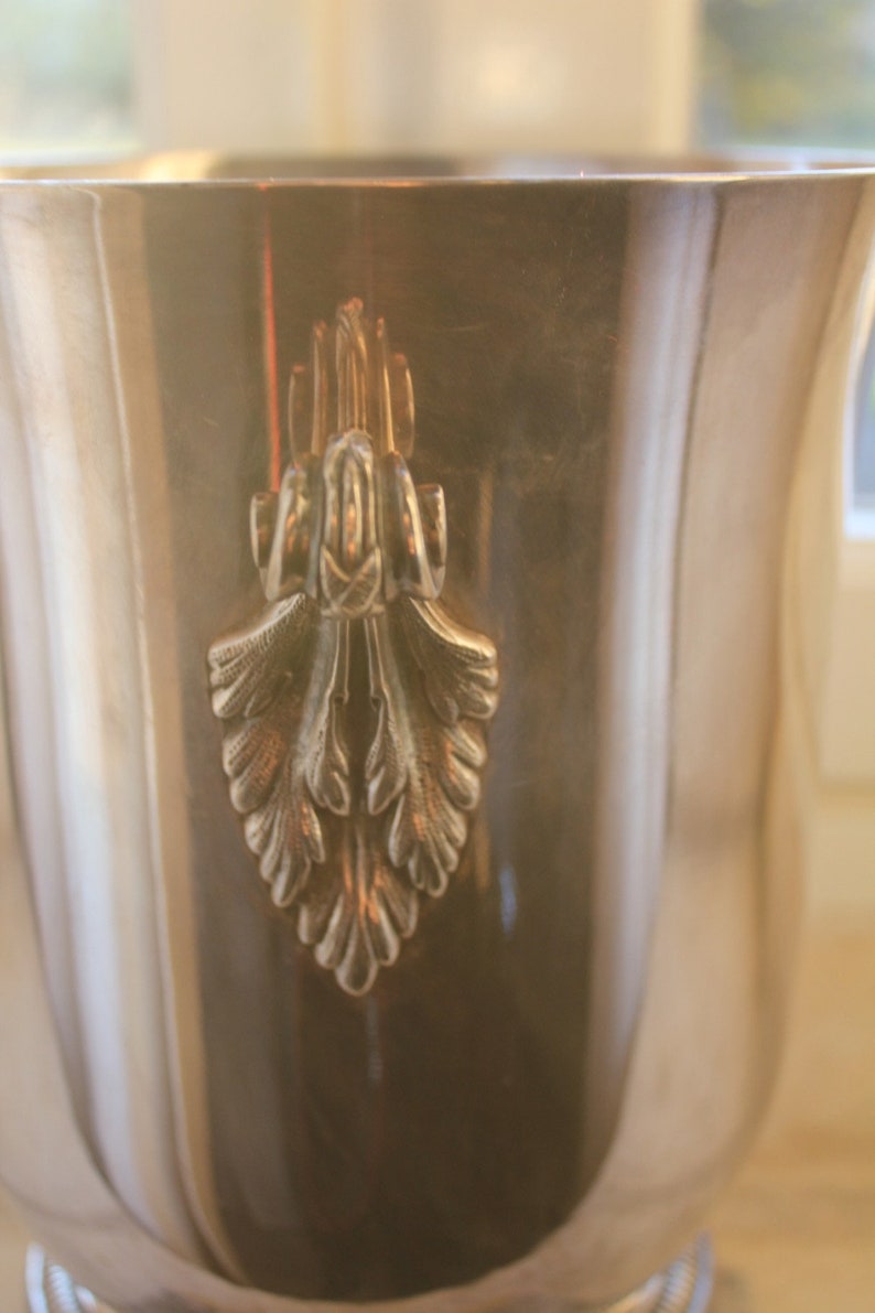 large silver champagne bucket