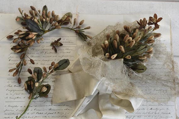 FrenchAntique Bridal Set, French Antique Tiara, An