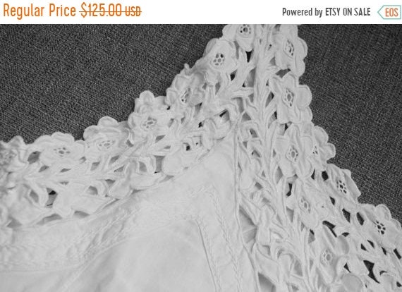 January Sale Antique French white nightie, French