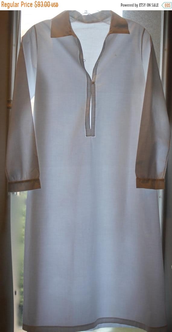 January Sale French cotton dress, casual with hems