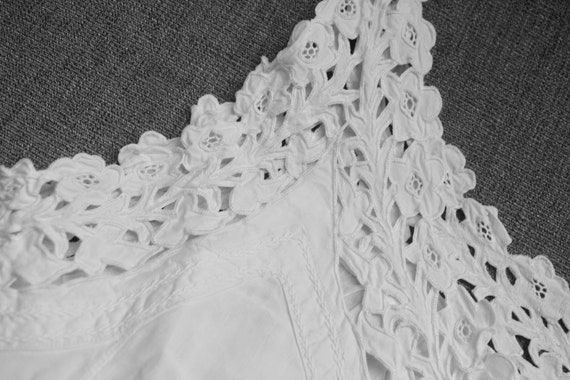 Antique French white nightie, French vintage night