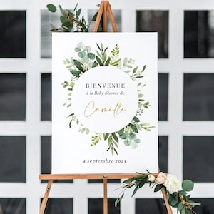 Greenery Baby Shower Sign, Decorazioni per feste Baby Shower, Baby Shower, Poster Baby Shower, Baby Shower personalizzato