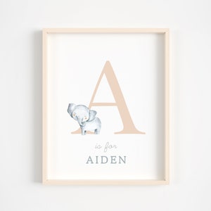 Decoración de habitación infantil con elefantes, decoración de pared con elefantes, regalo personalizado para niños, decoración personalizada para habitación de niños