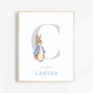 Peter Rabbit Print, Peter Rabbit Nursery New Baby Gift Personalized, Peter Rabbit Baby Shower, Peter Rabbit Decorations, Nursery Wall Art