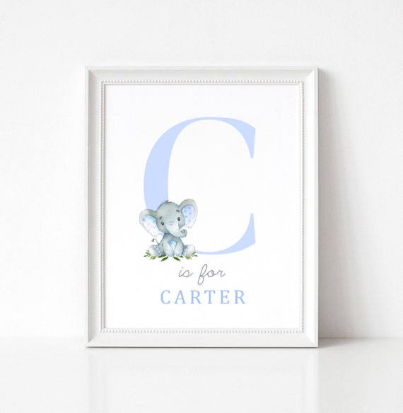 baby boy elephant nursery decor