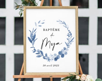 Baptism Decorations Sign Printable, Baptism Welcome Sign, Baptism Announcement, Welcome Baptism Party