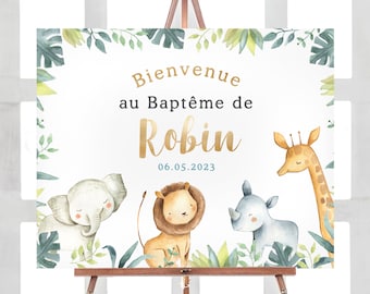 Affiche Baptême Personnalisée, Affiche de Bienvenue Baptême Personnalisée en Format Numérique ou Imprimée en A4 ou A3