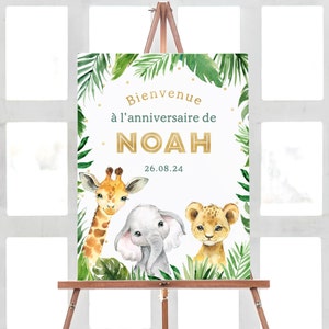 Safari Birthday Decorations, Jungle Birthday Decorations, Safari Party Welcome Sign