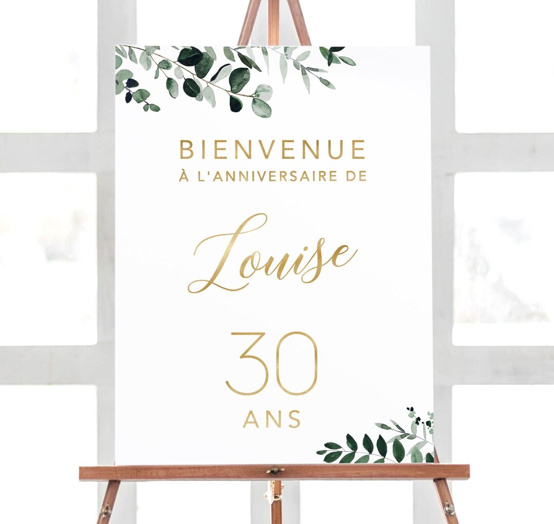 Eucalyptus Party Decorations, Greenery Birthday Party Sign, Thirty Birthday Sign