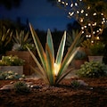 Glowing Solar Agave Garden Light, Outdoor Succulent Decor, Plant Lover Gift