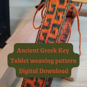 Ancient Greek Key Tablet Weaving Pattern | Geometric Border Trim (PDF Download) | Historic Roman Decoration
