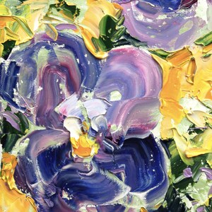 Fresh Flowers Triptych No.20, oil painting, three 8x10 inches canvases image 4