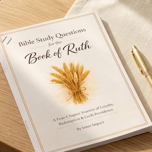 Book of Ruth Bible Study Workbook | Christian Devotional Guide (PDF Download)