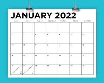 Sans Calendar Etsy