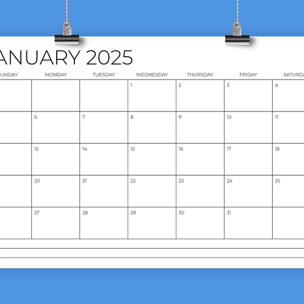 2025 Calendar Etsy