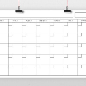 11 x 17 inch blank calendar page template instant download etsy