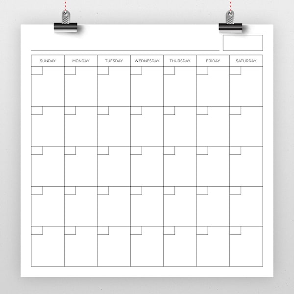 Blank 12x12 Calendar Etsy