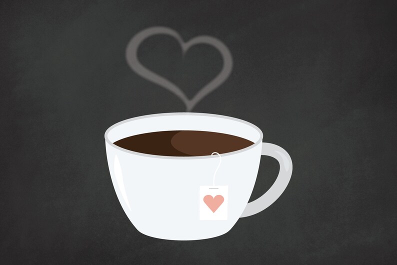 Download Heart Steam Tea Mug Cip Art Set PNG SVG VECTOR Cute Pastel ...