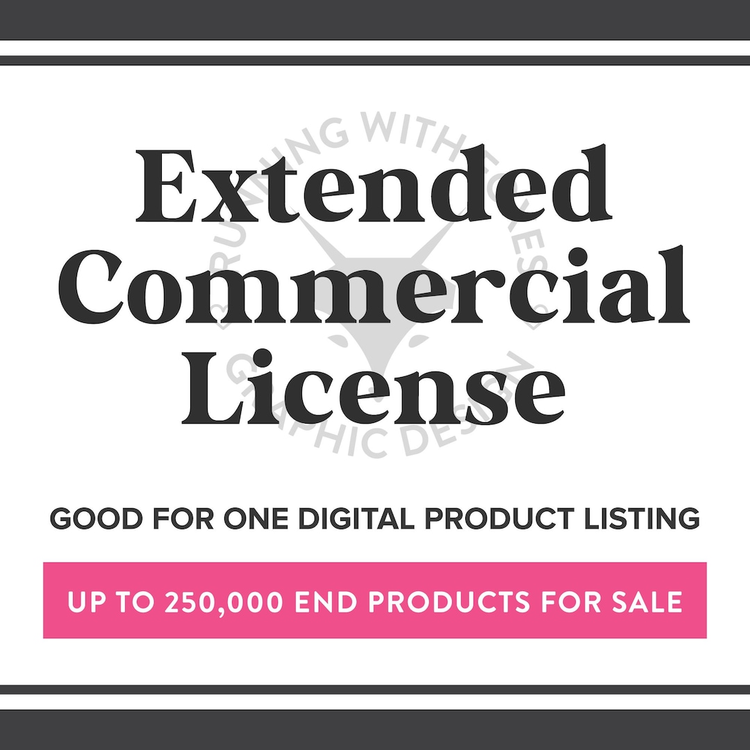 Extended Commercial License for Clipart, One Product for 250000 Sales ...