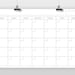 24x36 Inch Blank Calendar, 24 X 36 Calendar Template, Printable ...
