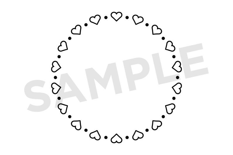 Heart Valentine Frame Clip Art Set, PNG, SVG, VECTOR, Valentine's Day Clipart, Heart Wreath, Wedding Wreath, Heart Border, Heart Frame image 9