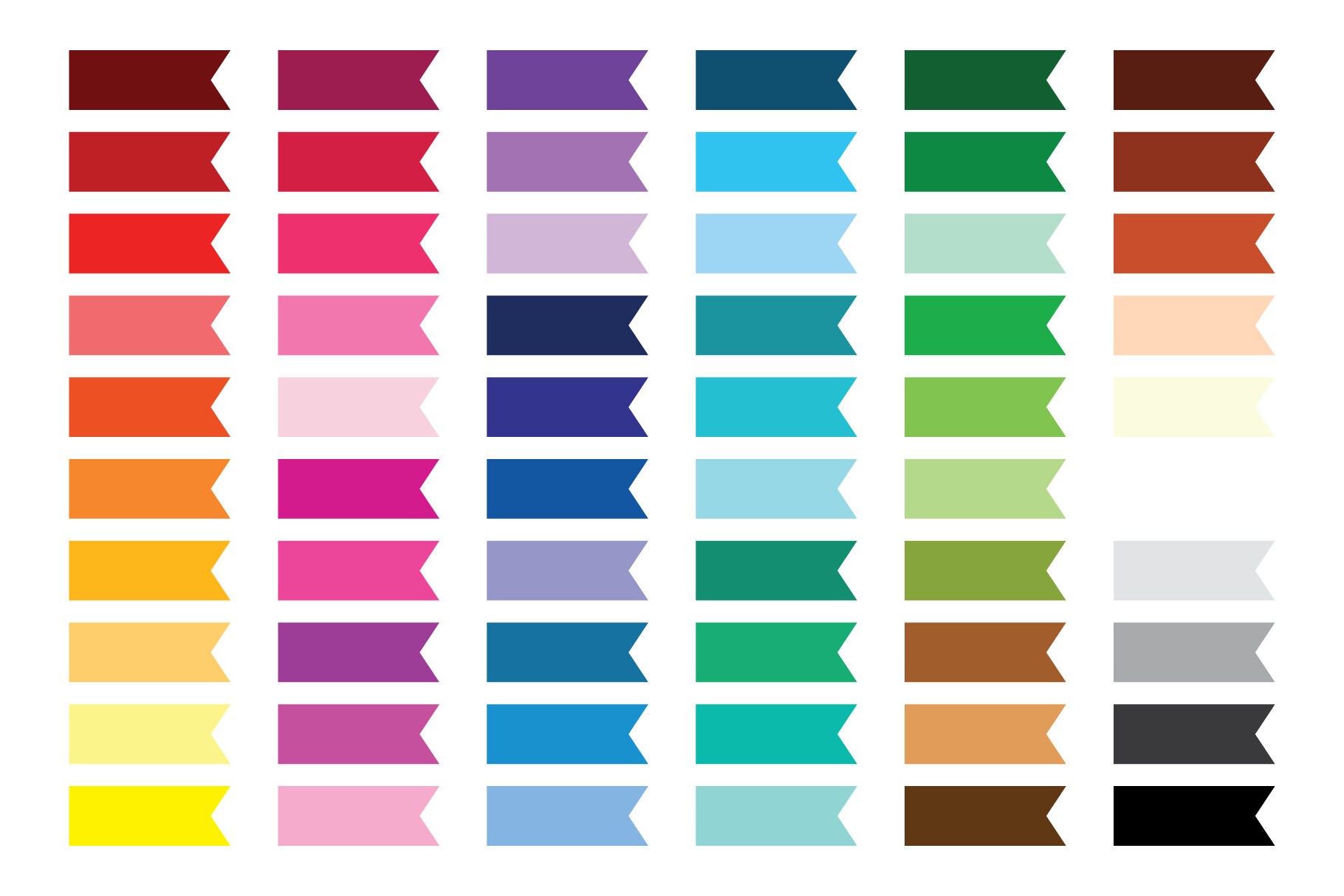 Split Ribbon Png Half Ribbon Solid & Stripe Clip Art, PNG, SVG, VECTOR, Banner Set, Flat ...