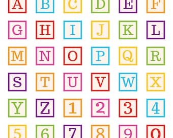 Baby Blocks Clip Art Set, PNG, SVG, VEKTOR, Vorschule Grafiken, Alphabet Block Clipart, Alphabet Block svg, Abc Clipart, Lerncliparts
