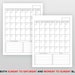 8.5x11 Inch Vertical Blank Calendar, Planner Calendar, 8.5