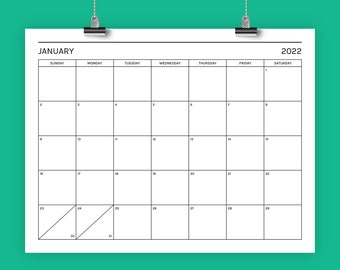 8 X 11 Calendar | Etsy