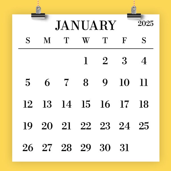 Large Desk Calendar 2025 - Etsy