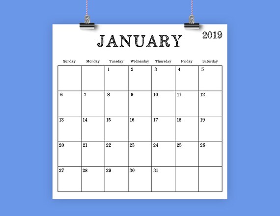 square 2019 calendar template instant download old vintage etsy 12 x 12 calendar template