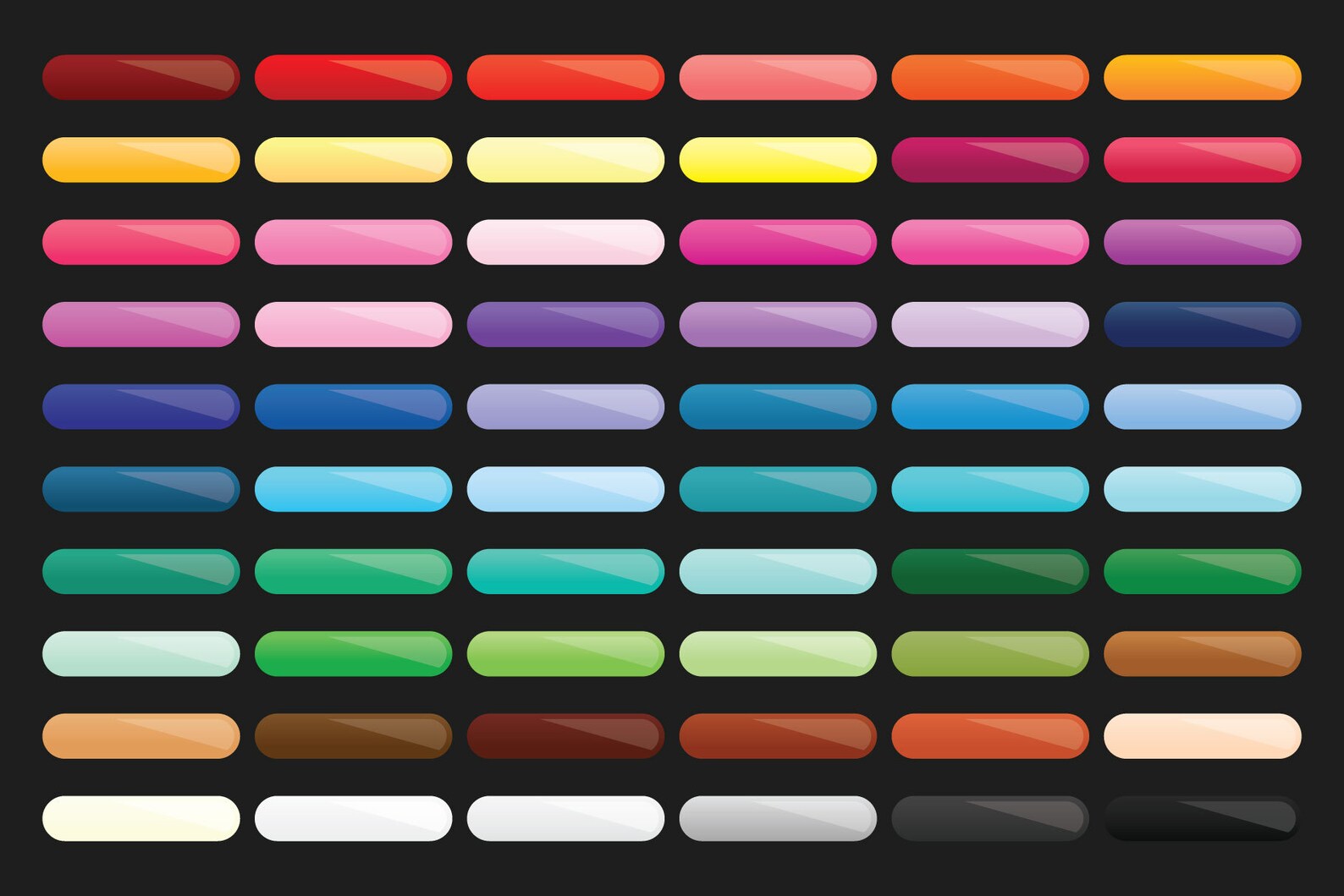 Gradient Web Button Clip Art Set PNG SVG VECTOR Ombre Etsy