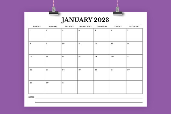 Sbu Fall 2023 Calendar 8.5 X 11 Inch 2023 Calendar Template Instant Download | Etsy Australia