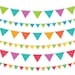 Heather Cash reviewed Carnival Triangle Banner Clip Art Set | PNG SVG VECTOR Rainbow Bunting Flag String Party Garland | Digital Illustration Invitation Graphic