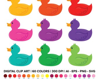 Conjunto de imágenes prediseñadas de patitos de goma, PNG, SVG, VECTOR, imágenes prediseñadas de patos, pato SVG, imágenes prediseñadas para guardería, imágenes prediseñadas para la hora del baño, imágenes prediseñadas de juguetes para bebés, patito de goma