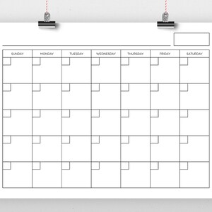 11 x 17 inch blank calendar page template instant download etsy canada