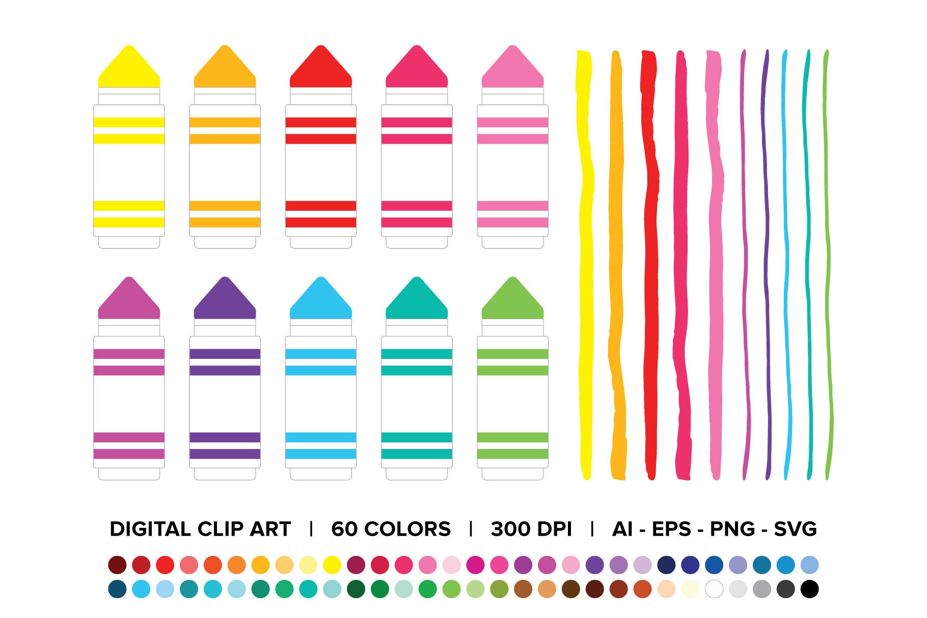 Cute Markers Clip Art